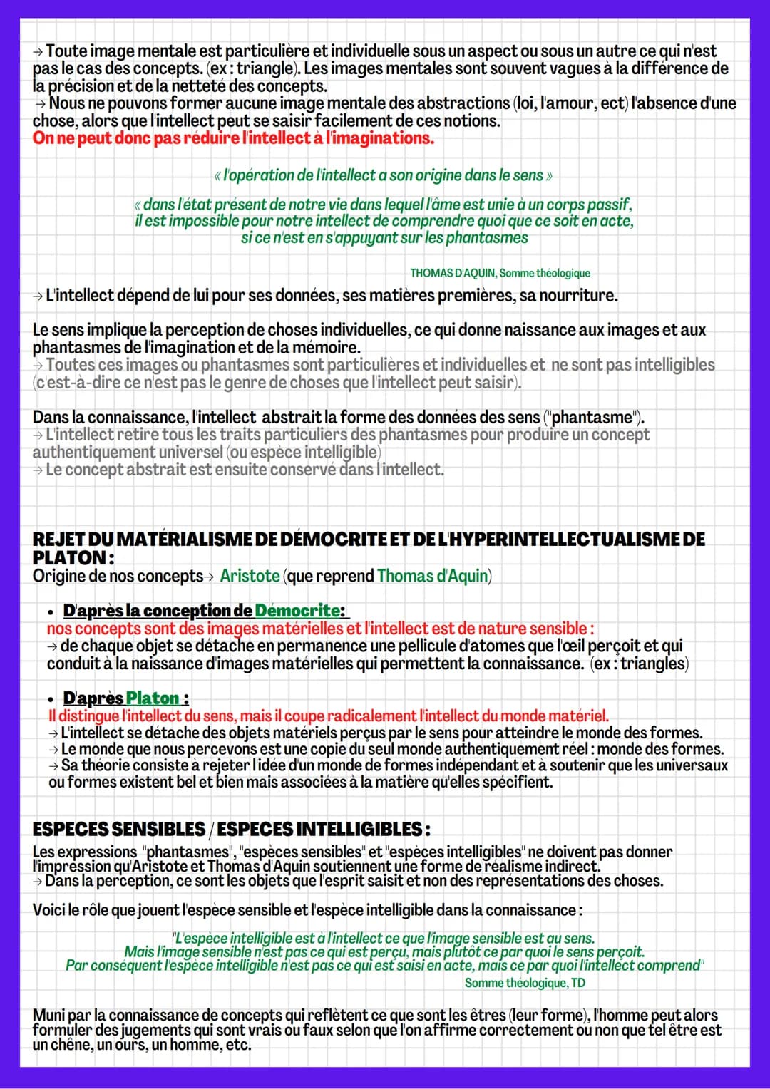 LA VÉRITÉ
scepticisme: courant philosophique → il n'y a pas vraiment de vérité
I. ADEQUATION ENTRE LA CHOSE ET L'INTELLECT
"adéquation de la