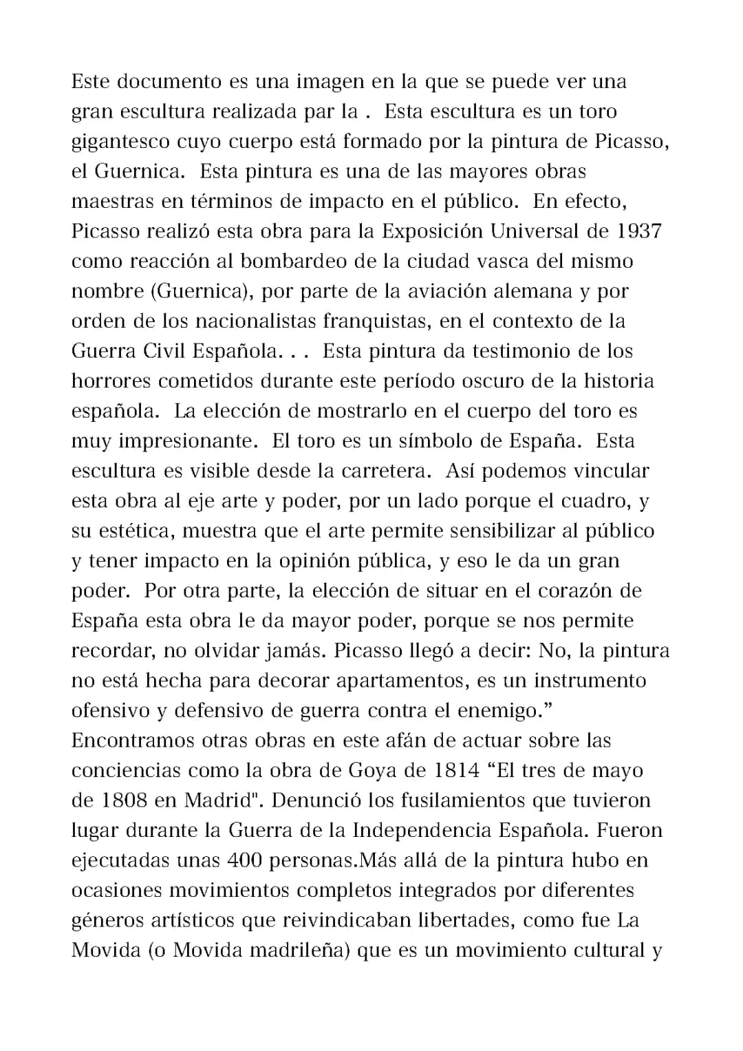 Arte y Poder Español: La Guerra Civil y La Movida