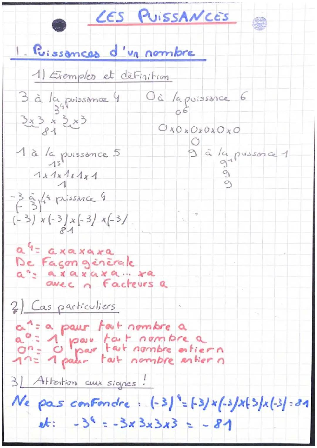 Les puissances