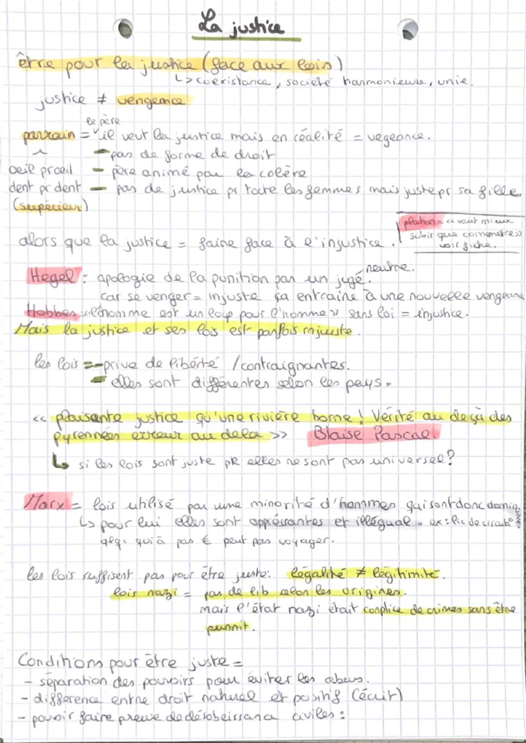 être
pour la
La justice
justice (face aux loins)
La coexistance, societé harmonieuse, unie.
justice # vengeance
Le père
parrain = il veut la