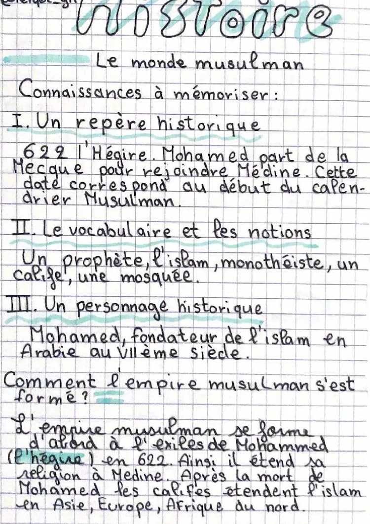 Know Fiche de révision histoire (Monde musulman) thumbnail