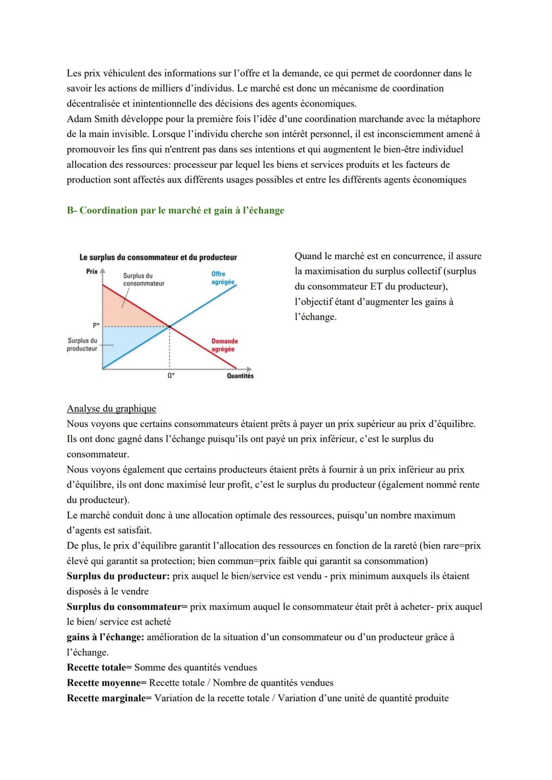 Sciences économiques et sociales
Chapitre 1: Comment le marché concurrentiel fonctionne-t-il?
I-Qu'est-ce qu'un marché?
Rappel
marché: lieu 