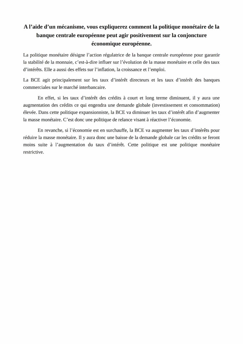 Montrer que la création de l'euro a permis d'approfondir l'intégration
européenne.
L'intégration européenne désigne le développement des int