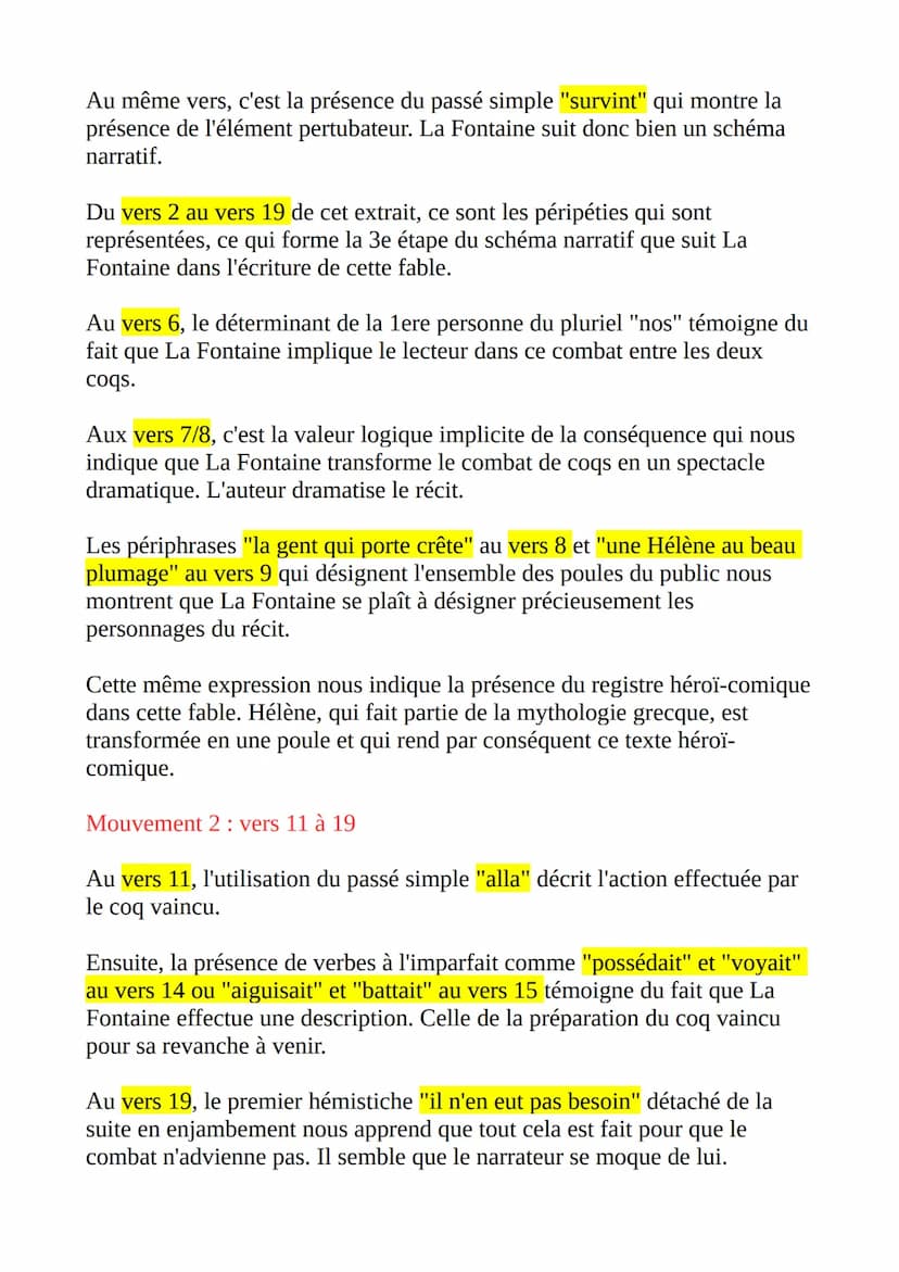 Lecture Analytique n°6 du BAC
"Les Deux Coqs", Les Fables de La Fontaine, 1678-79
Introduction :
1° L'oeuvre, son auteur et son mouvement.
L