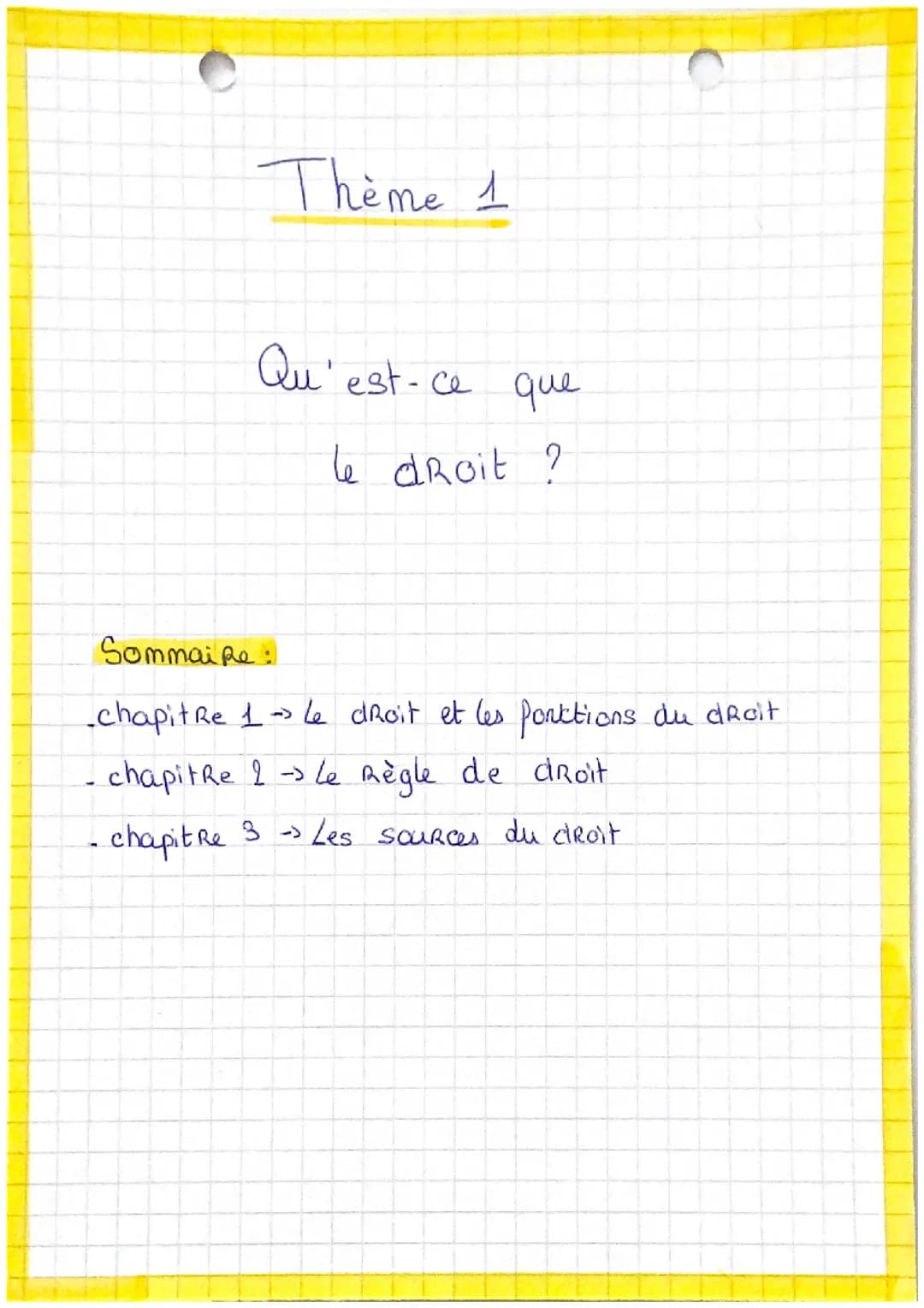 Thème 1 : qu’est ce que le droit (cours stmg première))