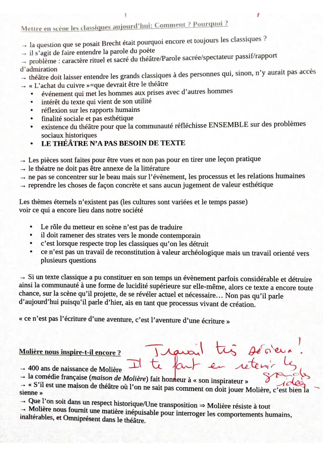 Mettre en scène les classiques aujourd'hui: Comment ? Pourquoi ?
la question que se posait Brecht était pourquoi encore et toujours les clas