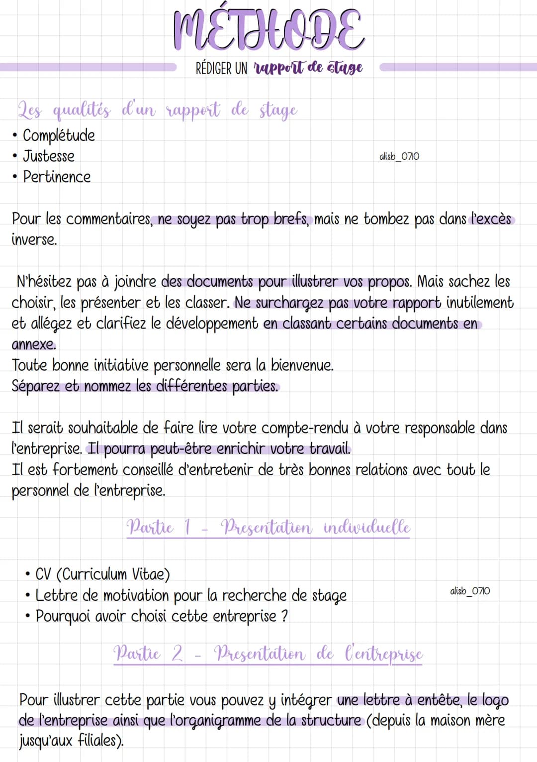 MÉTHODE
REDIGER UN rapport de stage
Qe stage en entreprise
Dans le cadre de votre scolarité au collège, tous les 3ème vont devoir passer
une