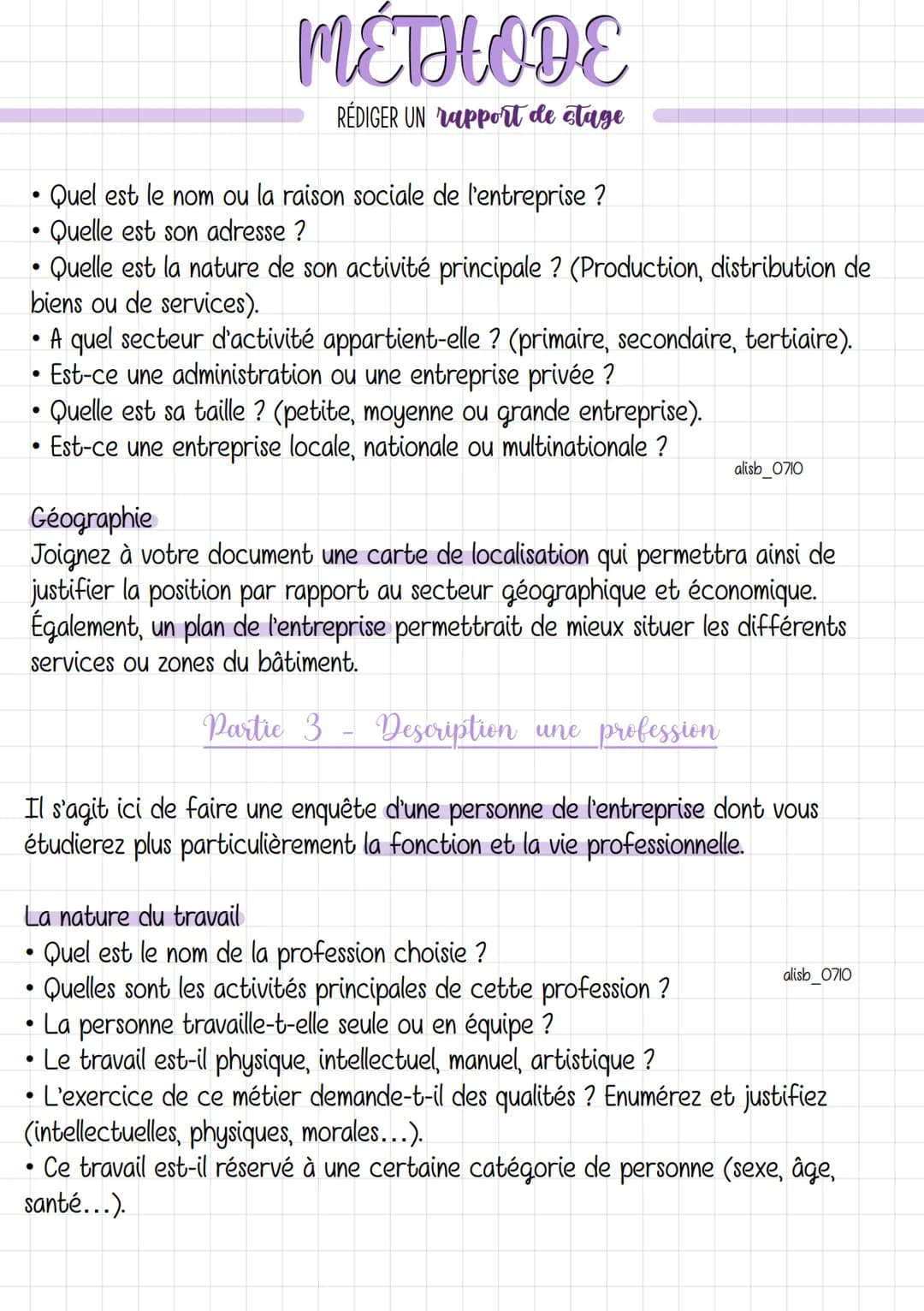 MÉTHODE
REDIGER UN rapport de stage
Qe stage en entreprise
Dans le cadre de votre scolarité au collège, tous les 3ème vont devoir passer
une