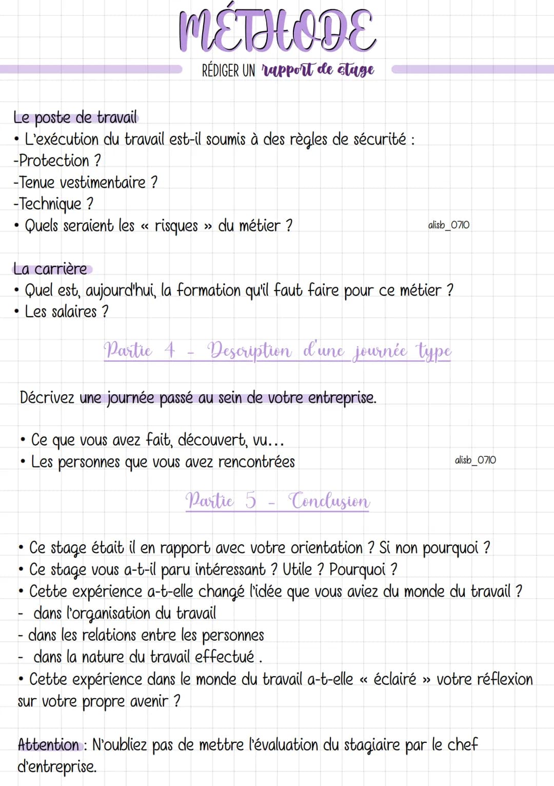MÉTHODE
REDIGER UN rapport de stage
Qe stage en entreprise
Dans le cadre de votre scolarité au collège, tous les 3ème vont devoir passer
une