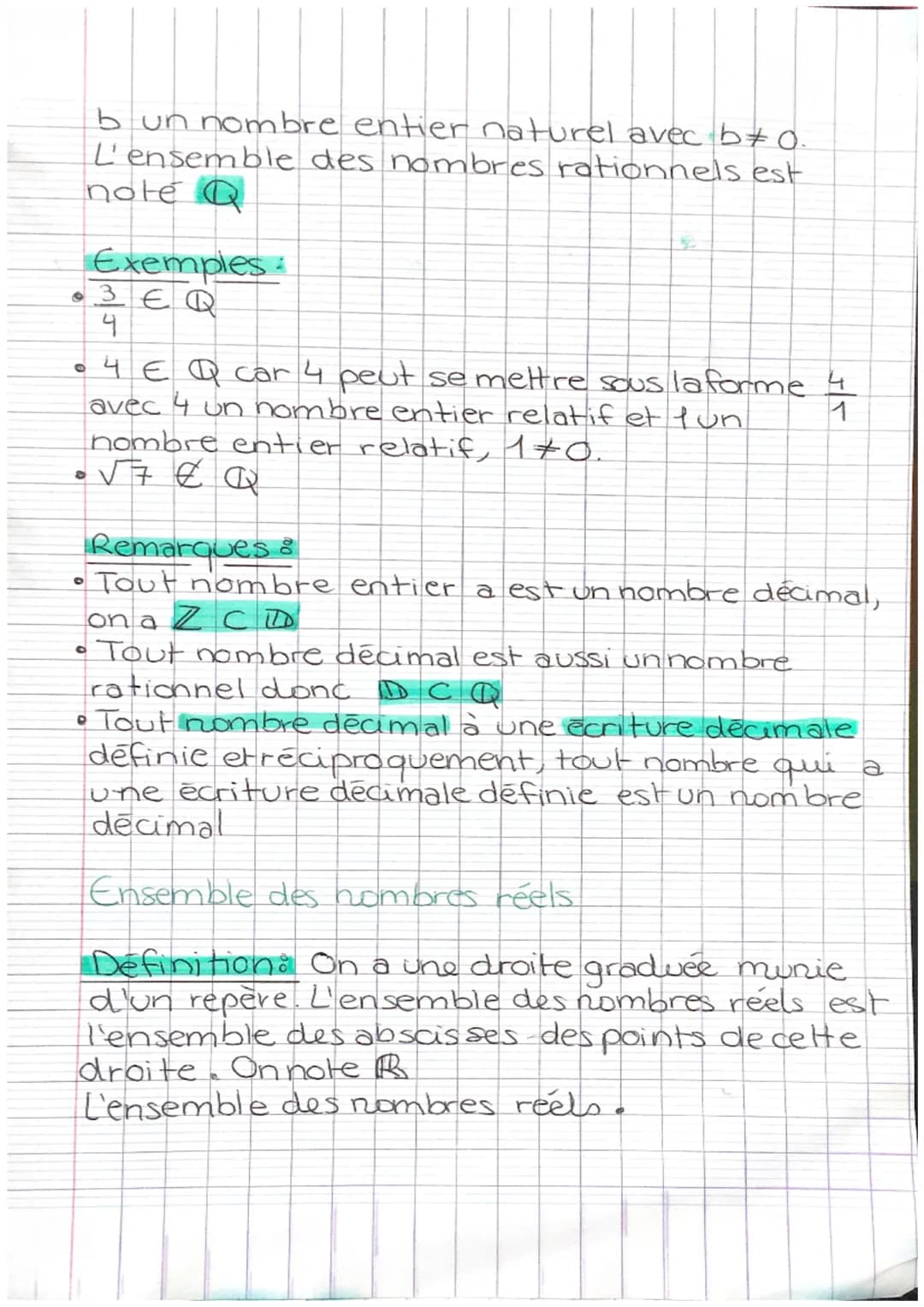 Ensemble
de
nombres
Ensemble des nombres entiers naturels
Definition: Un nombre naturel est un nombre
entier positif qui peut être nul.
T
L'