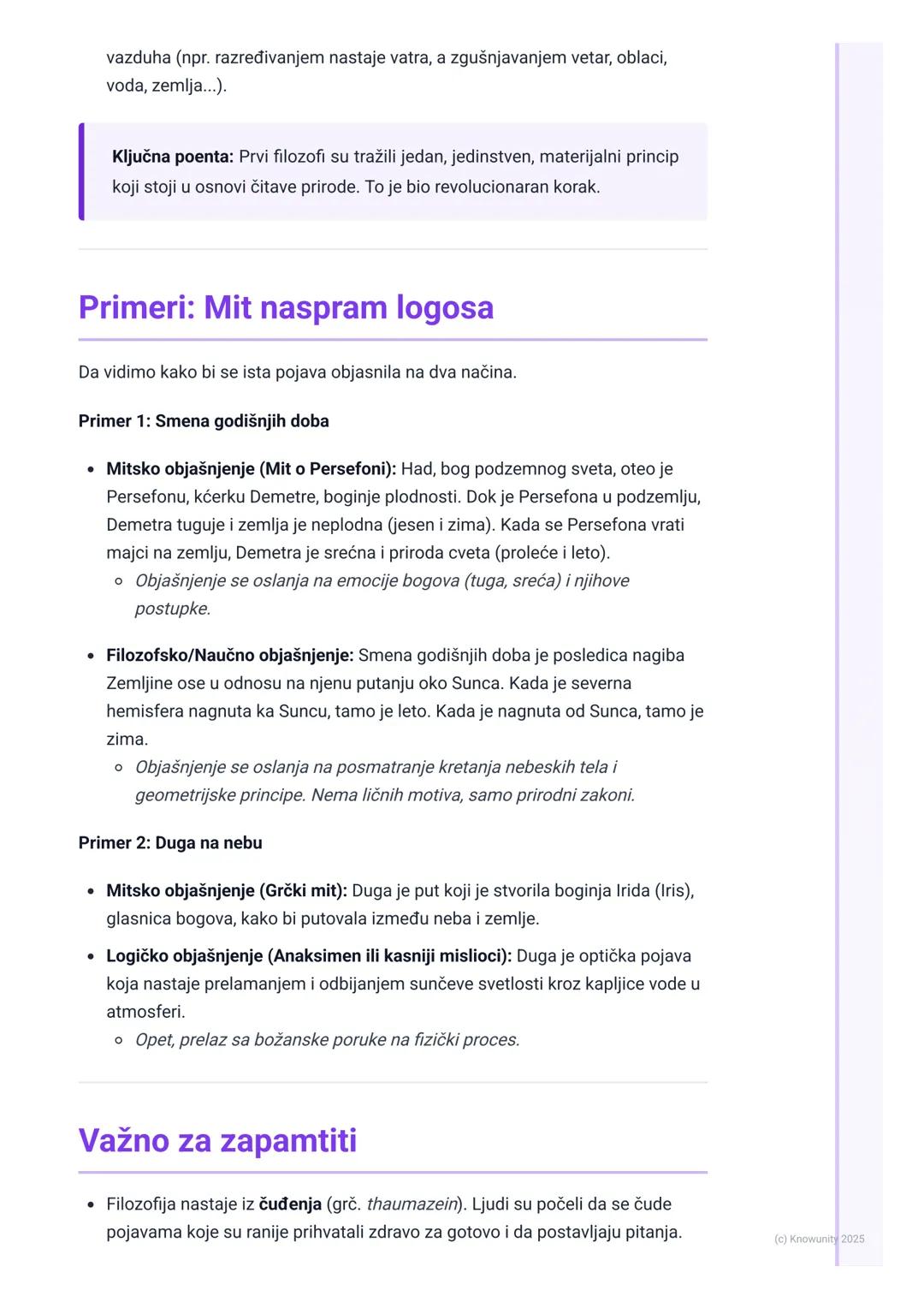 # Nastanak filozofije

Od mita do logosa: Uvod

Filozofija nije oduvek postojala. Pre nego što su ljudi počeli da razmišljaju na
filozofski 