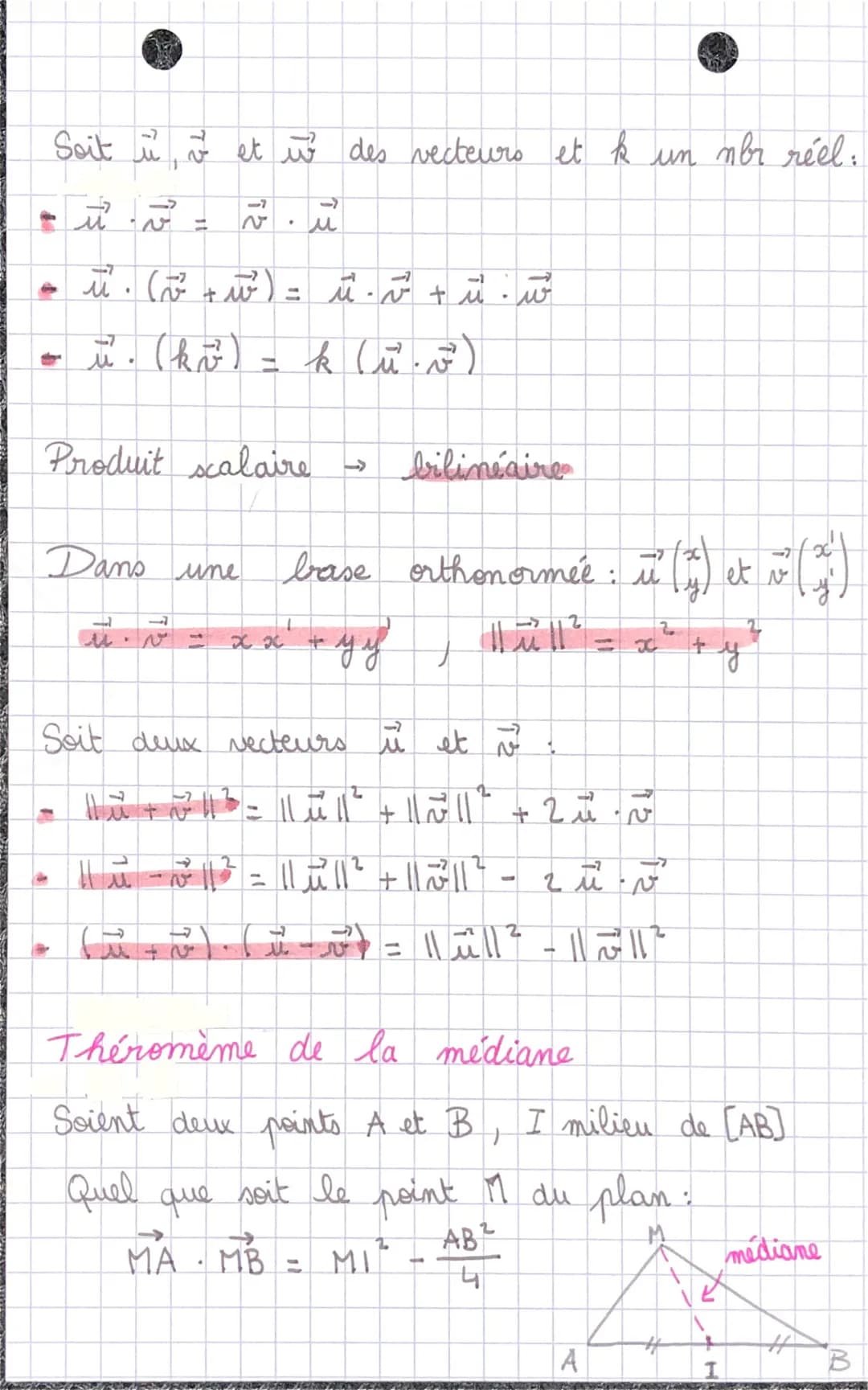 MATHS
• Calcul vectoriel
& produit salaire •
CHAP.
6
Produit scalaire des vecteurs u et
noté
•
A
d
Si ta
ū
-7
→
Si ū #0 et v ‡ 0
Si
lu
A
.
t