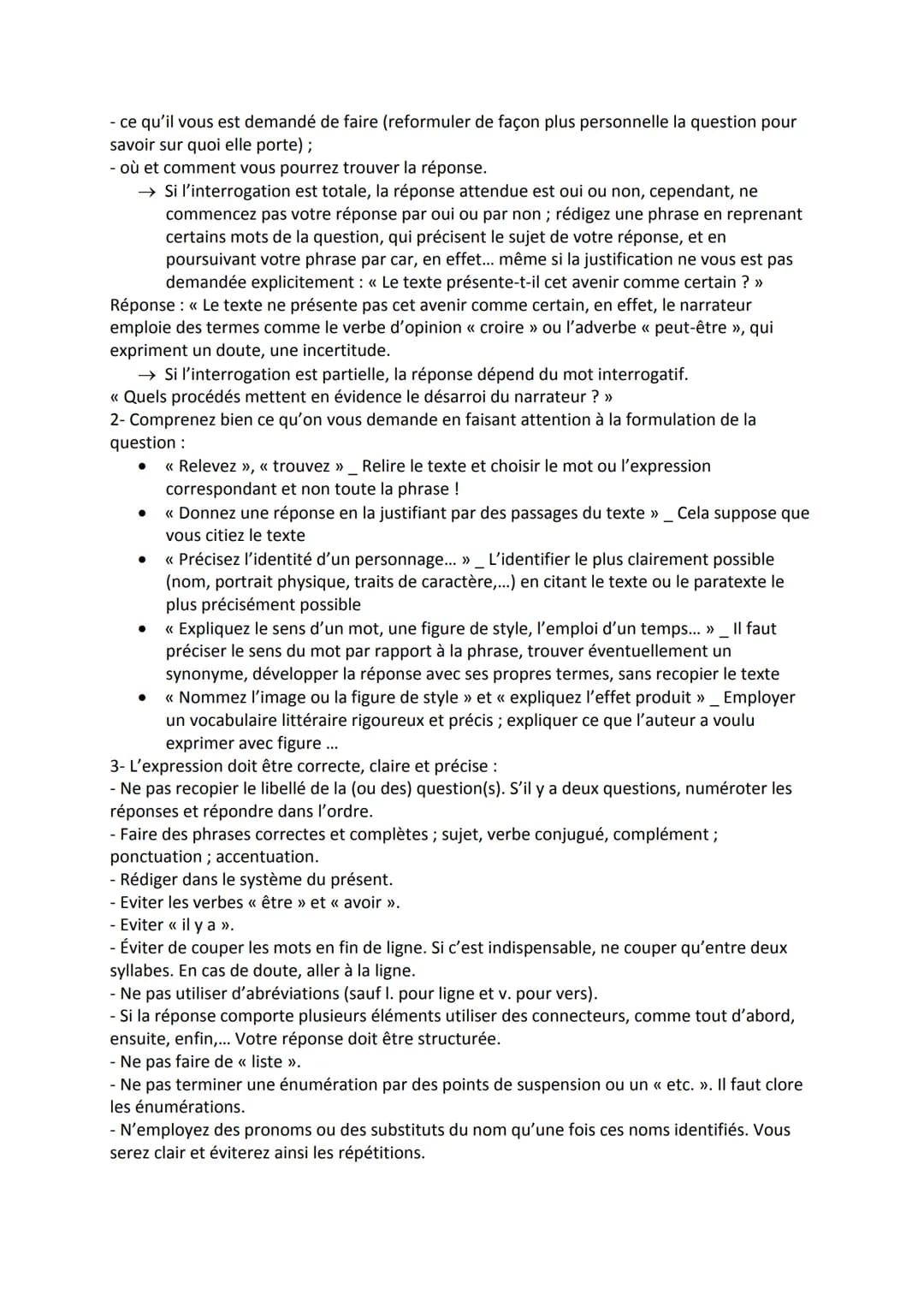 Classe de 3ème B
Français : Melle Constantin
FICHE BREVET : LE FRANCAIS A L'EPREUVE DU BREVET
RECAPITULATIF: METHODOLOGIE ET ERREURS A EVITE