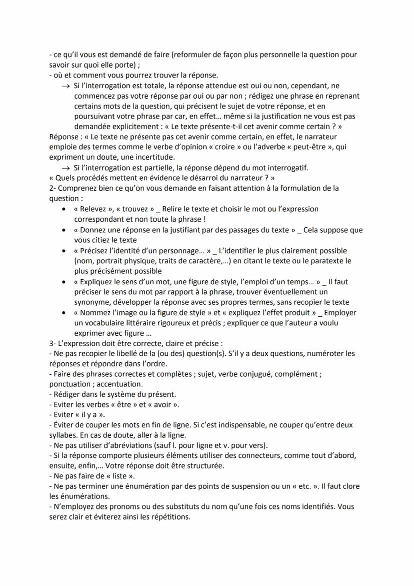 Classe de 3ème B
Français : Melle Constantin
FICHE BREVET : LE FRANCAIS A L'EPREUVE DU BREVET
RECAPITULATIF: METHODOLOGIE ET ERREURS A EVITE