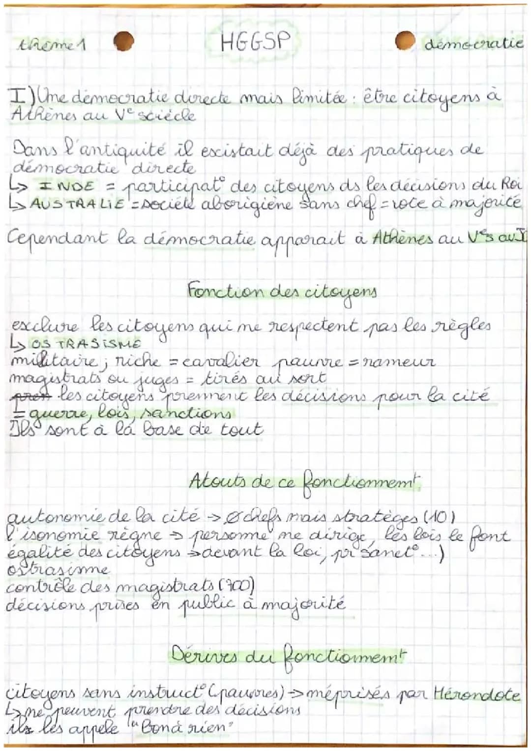 Les Démocraties : Athènes et Rome