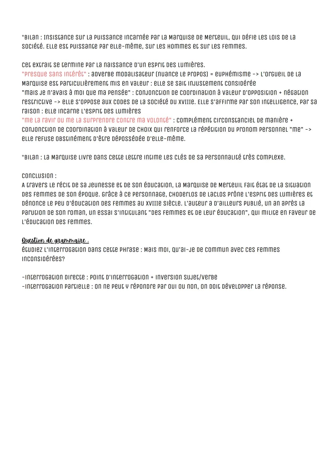 EL N°1 : Choderlos de Laclos. "Les liaisons dangereuses" - Extrait lettre 81
Of Le roman et le récit du Moyen-Age au XXIe siècle
Lecture et 