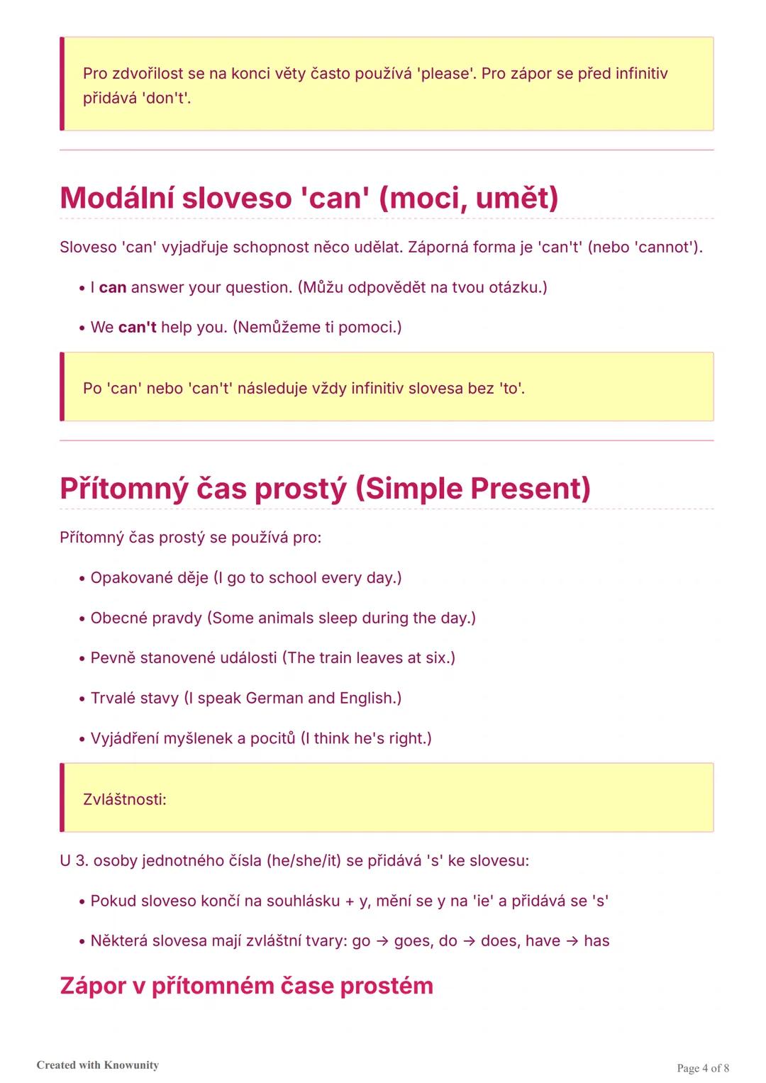 # Shrnutí základů anglické gramatiky pro 5. třídu

Přehled základních gramatických struktur a časů v angličtině pro žáky 5. třídy. Obsahuje 