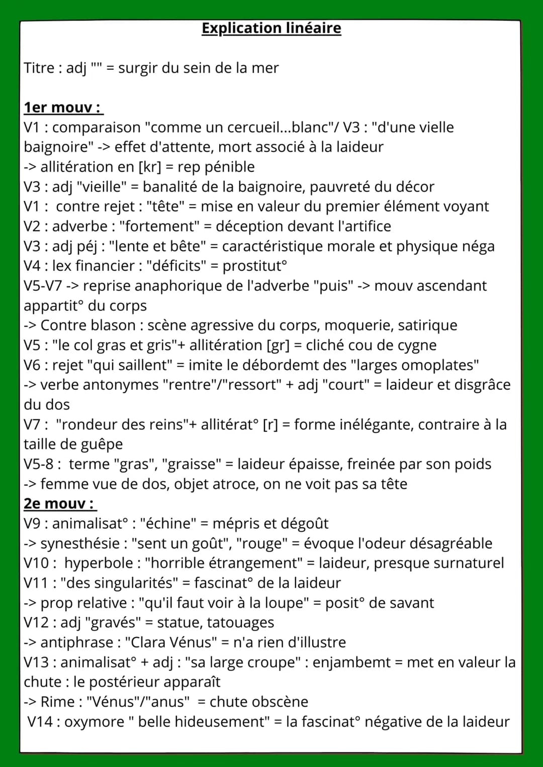 Texte 4
Vénus anadyomène, Arthur Rimbaut
Intro
Dans le sonnet V.A, publié dans les Cahiers de Douai en 1870. A.R
revisite un thème célèbre, 
