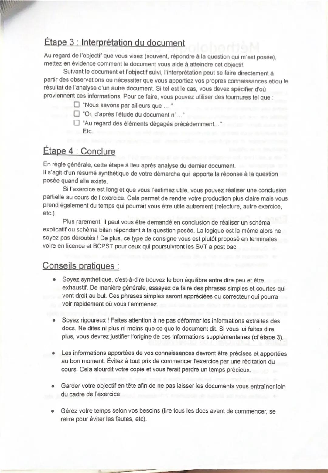 qu
d'A
Méthodologie de l'étude de
documents
L'exercice d'étude de document consiste en l'extraction d'informations de ressources mise à
votr