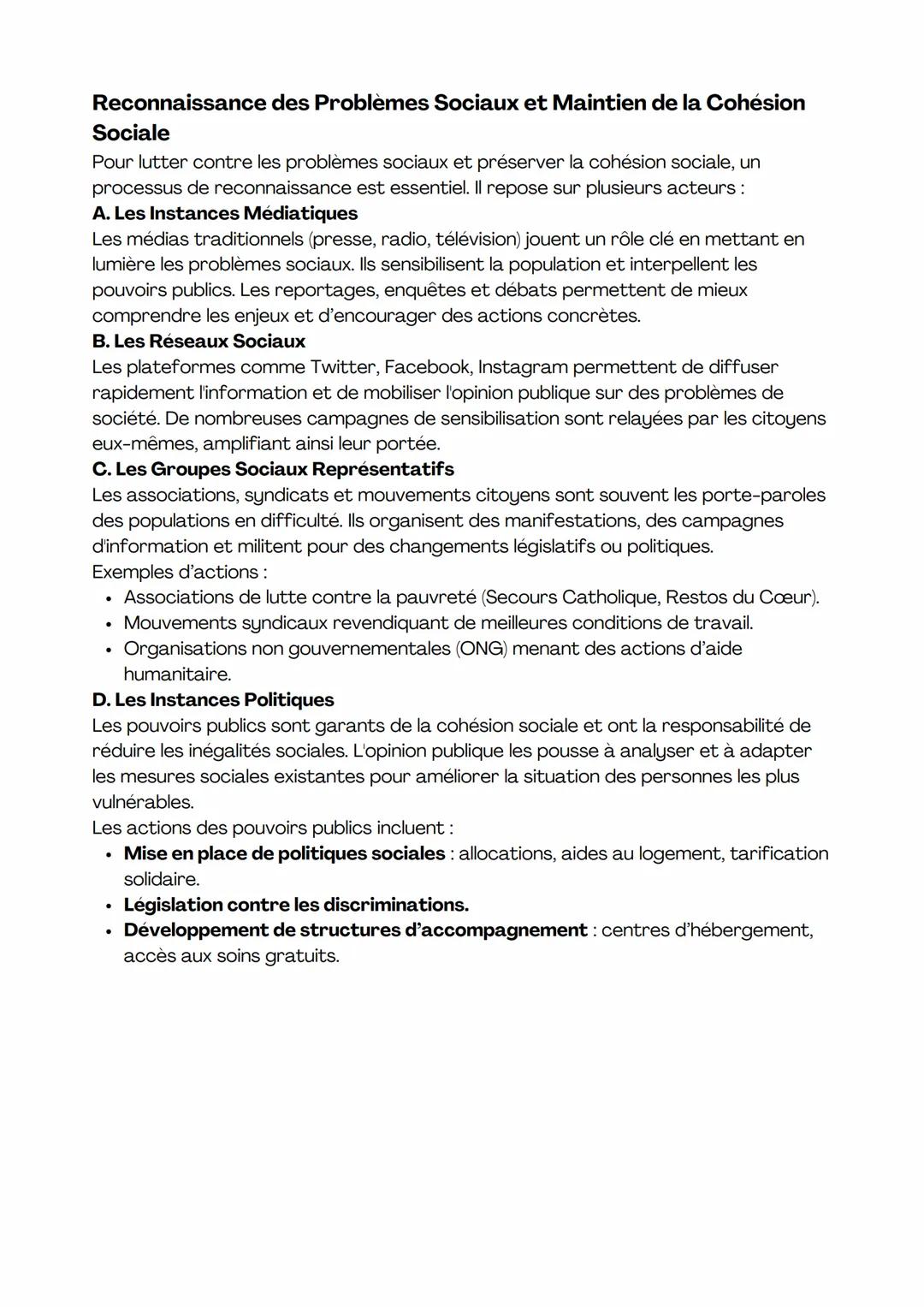 # Émergence d'un problème
social

Un problème social correspond à une situation qui menace la
cohésion sociale, c'est-à-dire l'ensemble des 