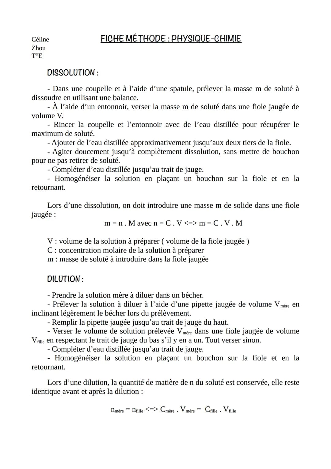 
<h2 id="compterendutpchimie">Compte rendu : TP Chimie</h2>
<p>Dans le cadre de notre TP de chimie, nous avons étudié le processus de dissol