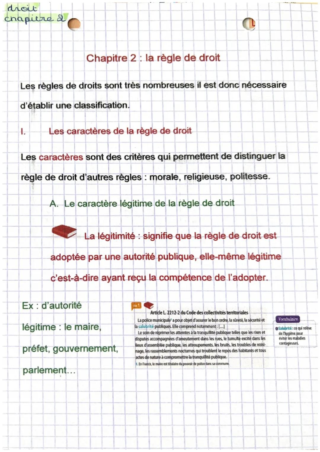 droit-chapitre 2 : la règles de doit 