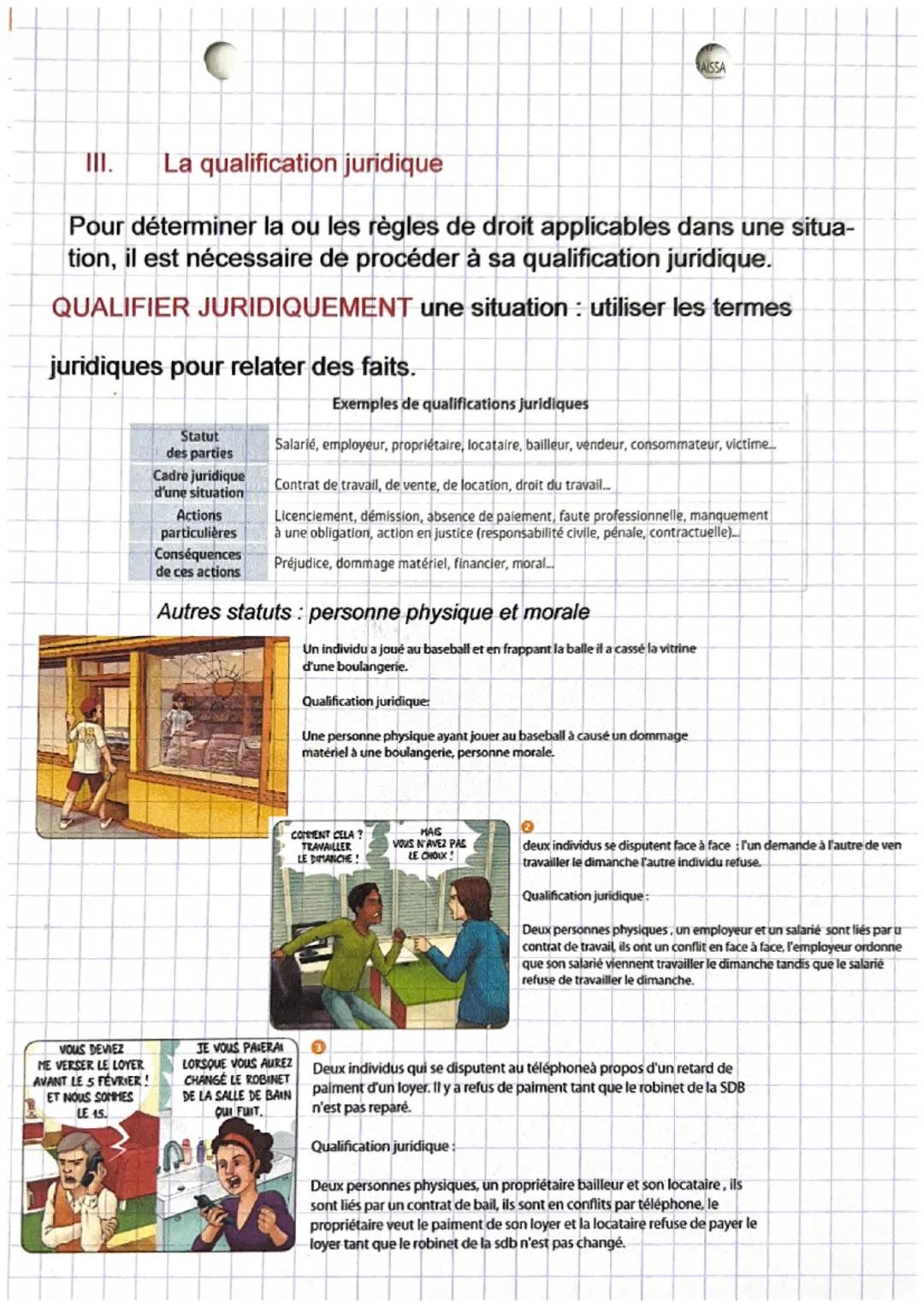 droit
chapitre &
L
Chapitre 2: la règle de droit
Les règles de droits sont très nombreuses il est donc nécessaire
d'établir une classificati
