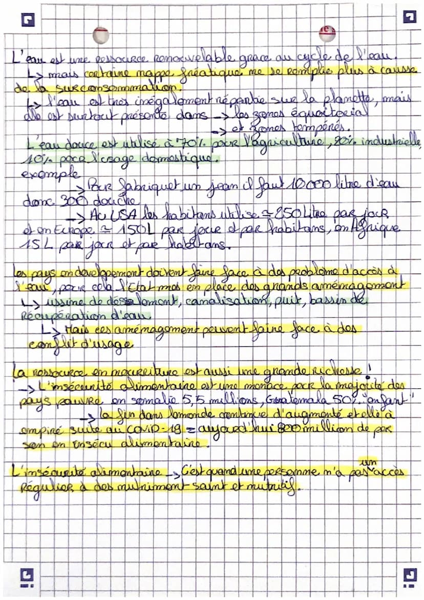 r
Thème
& Géographie
s p
> L'accès aux Ressources peer produire,
Consommer, se laget of se déplacer
La population mondiale augmente très rap