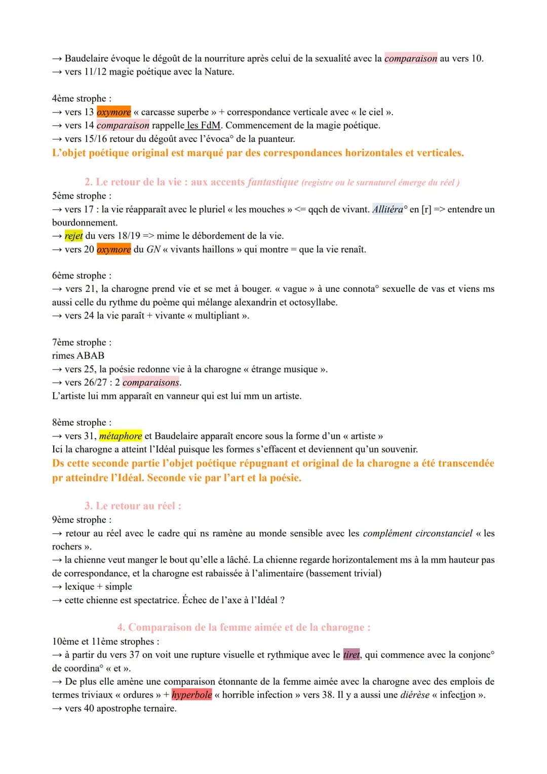 1
5
10
15
20
25
30
35
LA n°2 : << Une Charogne », Les Fleurs du Mal; Charles
Baudelaire.
Une Charogne
Rappelez-vous l'objet que nous vîmes, 
