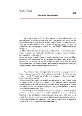 Know dissertation sur Manon Lescaut  thumbnail