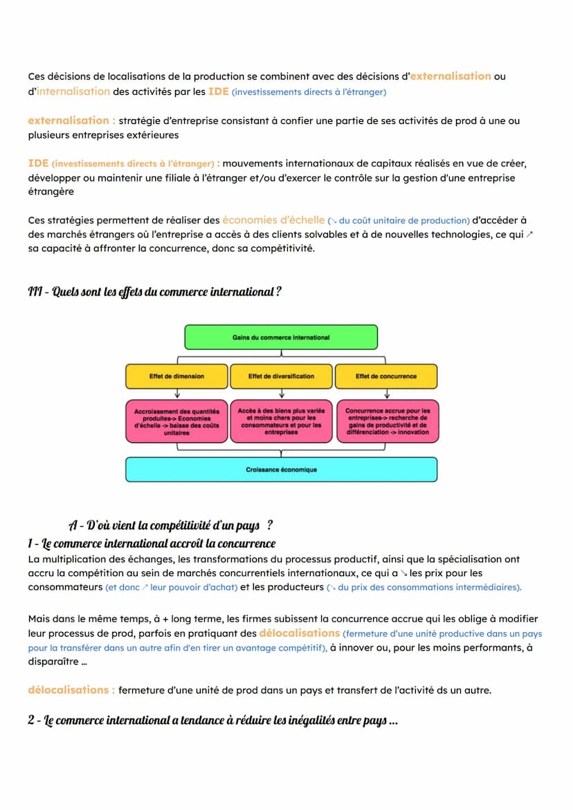 Chapitre 6-Quels sont les fondements du commerce international et
de l'internationalisation de la production?
commerce international: l'ense