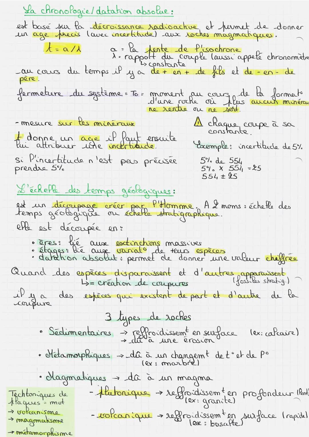 # Chap.1

~ Le temps et les roches.

Depuis loryours les scientifiques cherchent à dater les
éterments poder
hour comprendre ett reconstitue