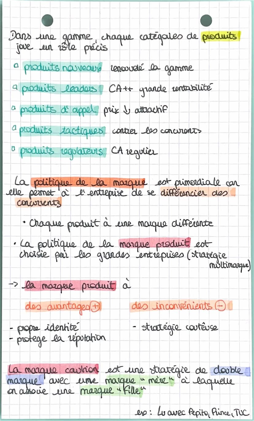 chap 3 la politique de marque
1/2
la tendance marketing est d''associer à l'offre
principale des produits ou services complementaire
"(offre
