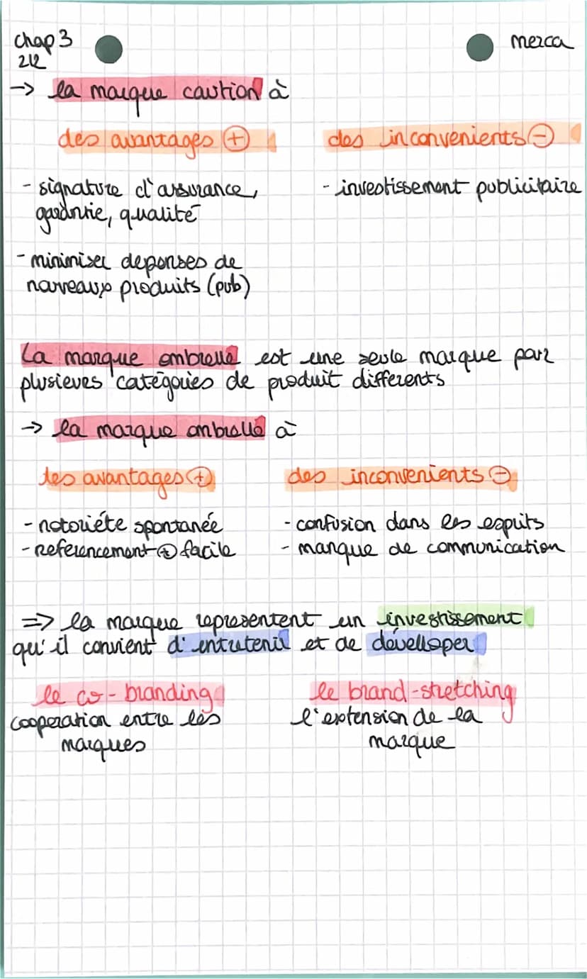 chap 3 la politique de marque
1/2
la tendance marketing est d''associer à l'offre
principale des produits ou services complementaire
"(offre