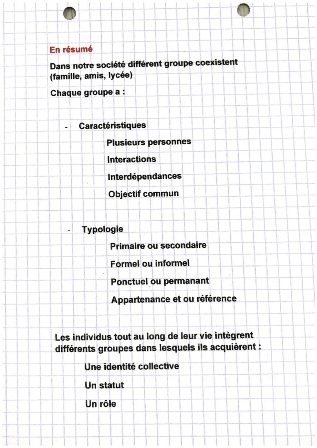 gestion
chapitre 3
Interdépendance
des acteurs
Interactions
entre les acteurs
Objectif
commun
Les caractéristiques des groupes
Les acteurs d