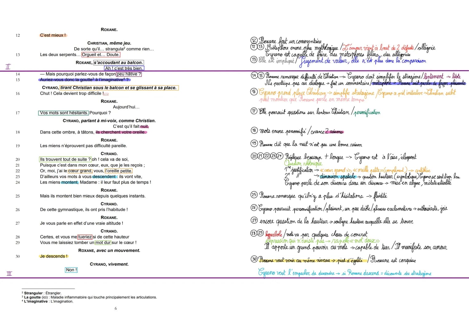 I
TEXTE 5: ROSTAND, Cyrano de Bergerac, 1897, acte III, scène 7
1
3
4
6
7
8
10
11
Scène VII
ROXANE, CHRISTIAN, CYRANO, d'abord caché sous le