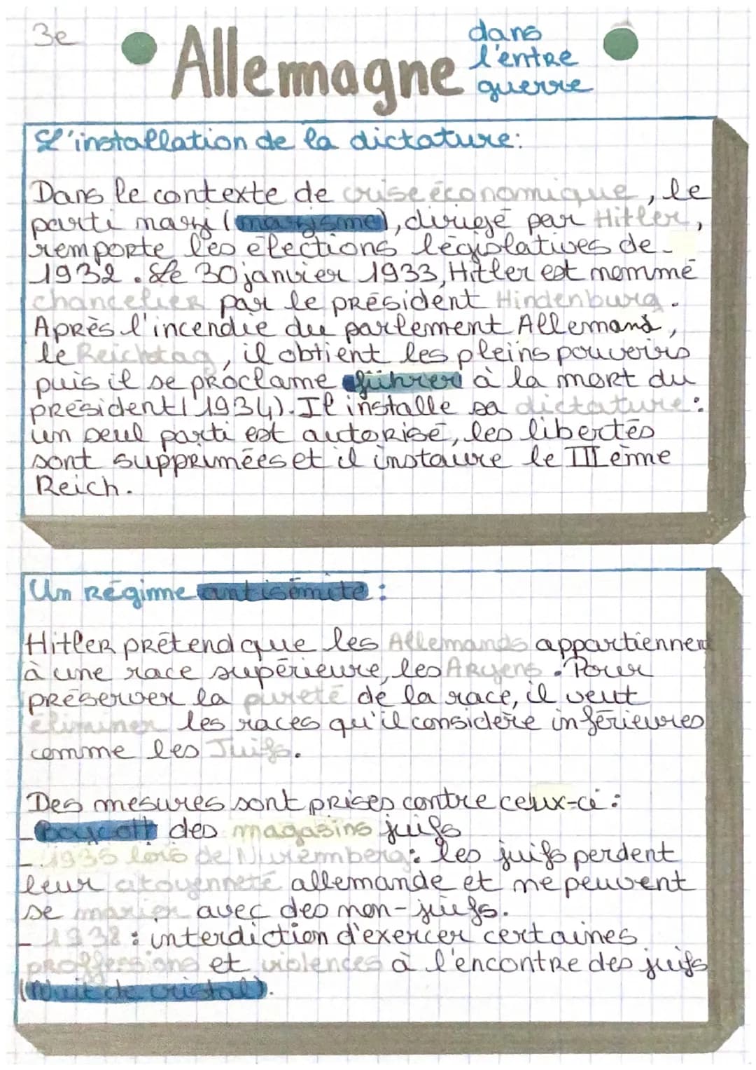 Зе
dans
l'entre
guerre
Allemagne
L'installation de la dictature:
عنه
Dans le contexte de ouse économique, le
parti mari (mafisme), dirigé pa