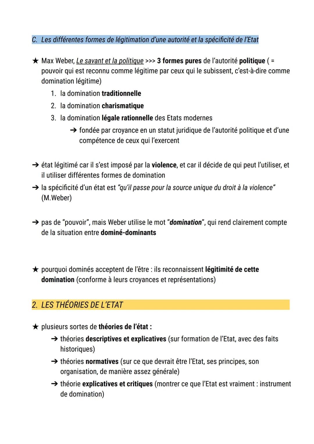 INTRODUCTION
L'Etat
★ Etat et pouvoir politique phénomènes variable dans le temps mais même structure:
→ rapport commandements et obéissance