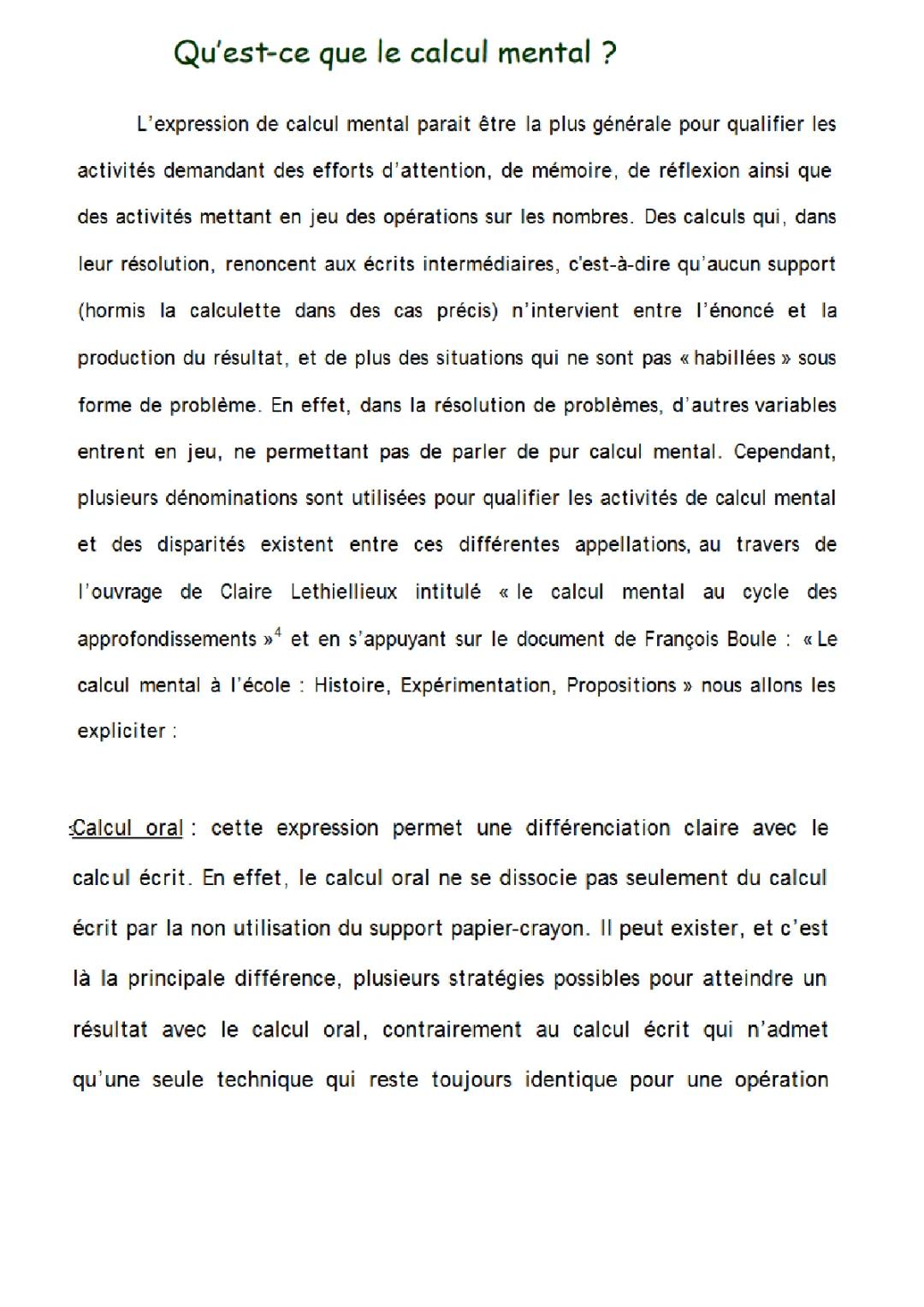 Pratiquer le calcul exact ou approché, mental, à la main ou instrumenté