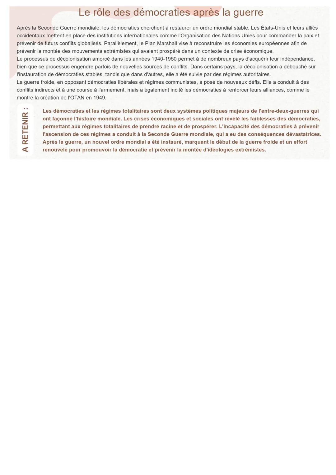 Lycée
Terminale
Fragilités des démocraties, totalitarismes et
Seconde guerre mondiale (1929-1945)
DÉFINITION
Démocratie
Un système politique