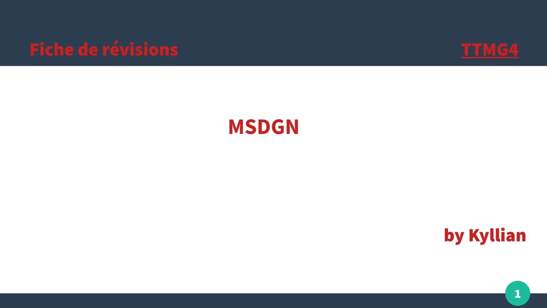 Fiche de révisions
MSDGN
TTMG4
by Kyllian
1 La réponse au besoin du consommateur (Chap 1)
• Démarche marketing: -Analyse de marché
-Stratégi