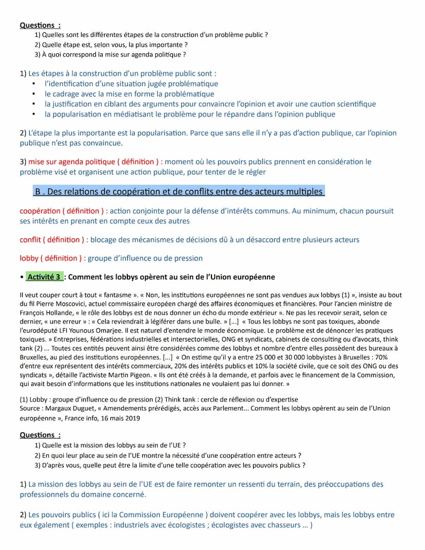 A la fin du chapitre, vous devez être capable de :
Savoir identifier les différents acteurs (pouvoirs publics, ONG, entreprises, experts, pa