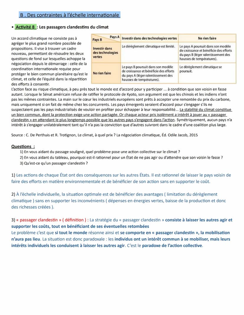 A la fin du chapitre, vous devez être capable de :
Savoir identifier les différents acteurs (pouvoirs publics, ONG, entreprises, experts, pa