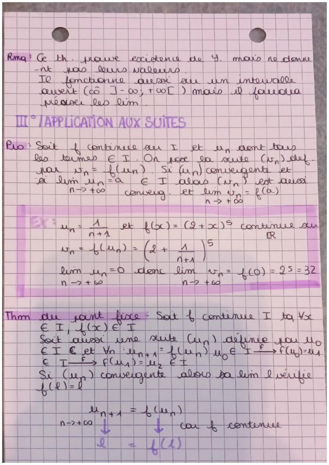 chapitre 2
LA CONTINUITE
I/DEFINITIONS
Def
et
• Soit une f définie sur I
* f = continue en a si lime f(x) = f(a)
a un R de I:
619
s f est co