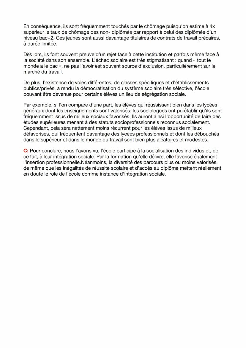 L'École en France, entre intégration et ségrégation ?
Pour reprendre l'expression du sociologue Pierre Rosanvallon, c'est notamment par
l'éc