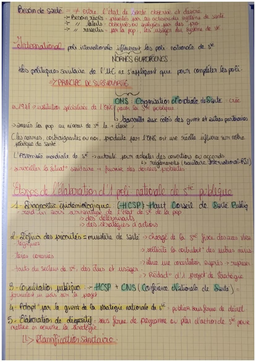 La
politique de santé Ensemble des mesures, dispositifs mis or
place par les pouvoirs publics your garantir
la protection de la sante à tous