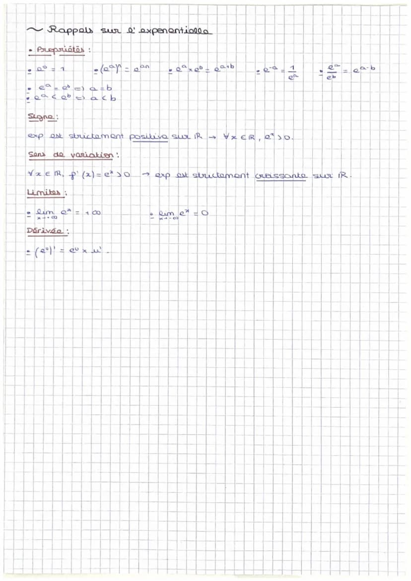 LE
LOGARITHME NEPERIEN
I- Definition at propriétés algébriques
a
Definition
•
In (K) ont la solution à 0* = K sur 3-00, +00 [
en est définie