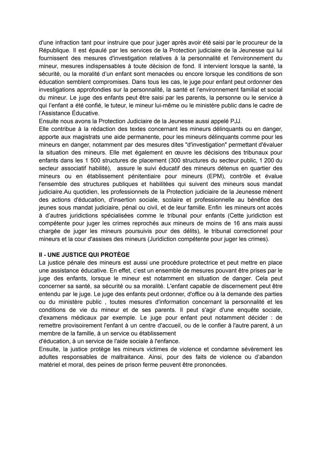 # INTRODUCTION

Chaque année, près de 383 000 mineurs sont pris en charge par la justice. La justice des
mineurs est une justice spécifique 