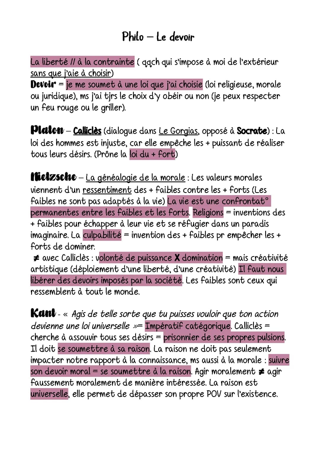 Philo - Le devoir