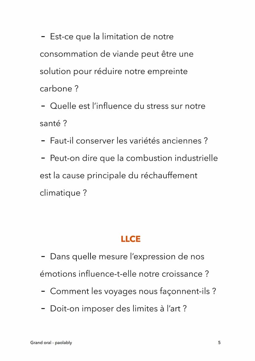 Exemple de sujet Grand Oral
SVT et LLCE
Terminale
Grand oral - paolably
@paolably
knowunity
1 SVT
- Comment une cellule-œuf issue de la
féco